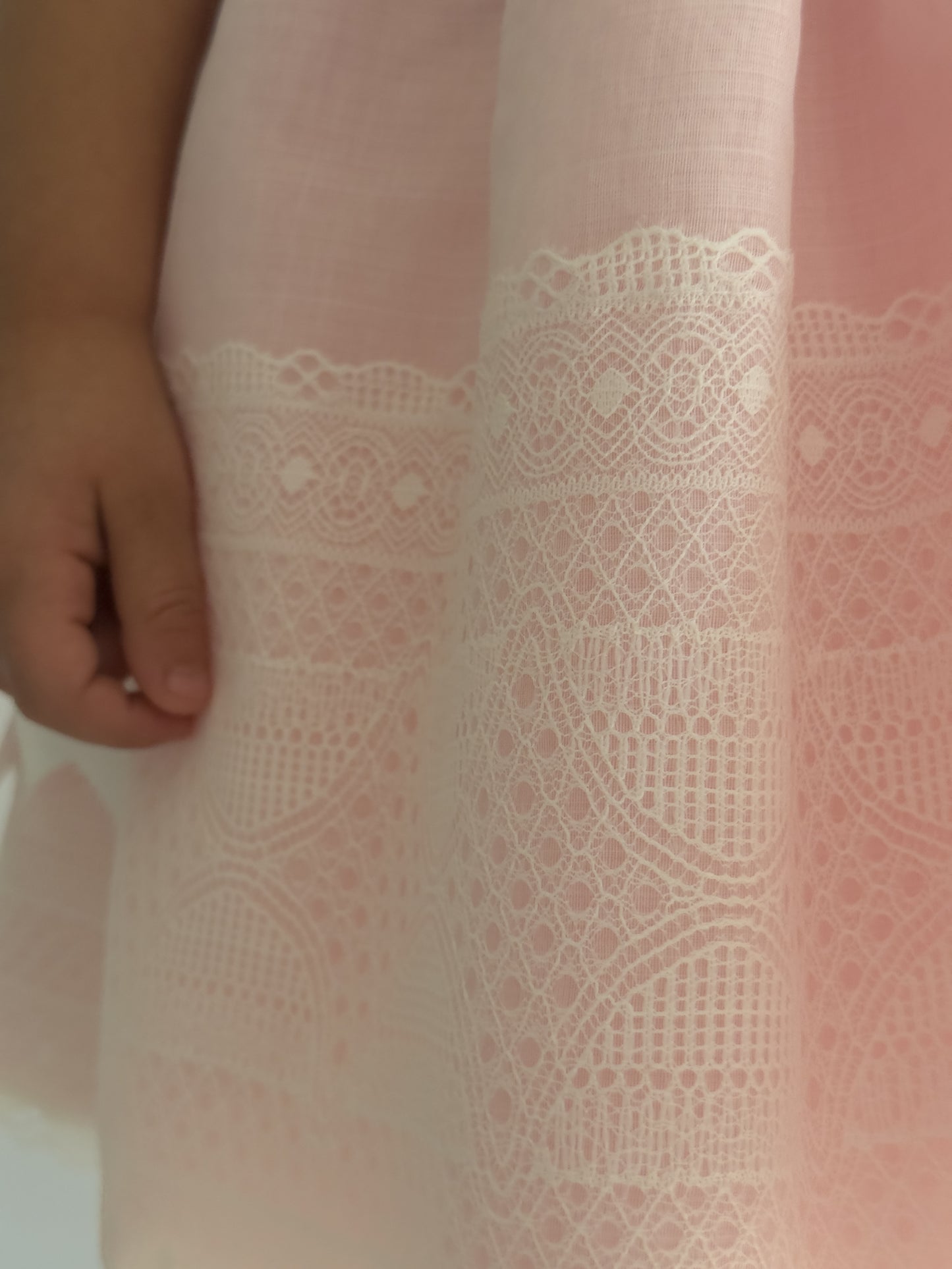Batista Inglesa Dress White Pink 450