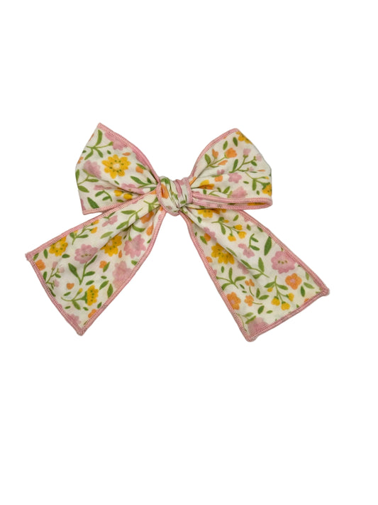 Blossom Garden Flower Print Bow