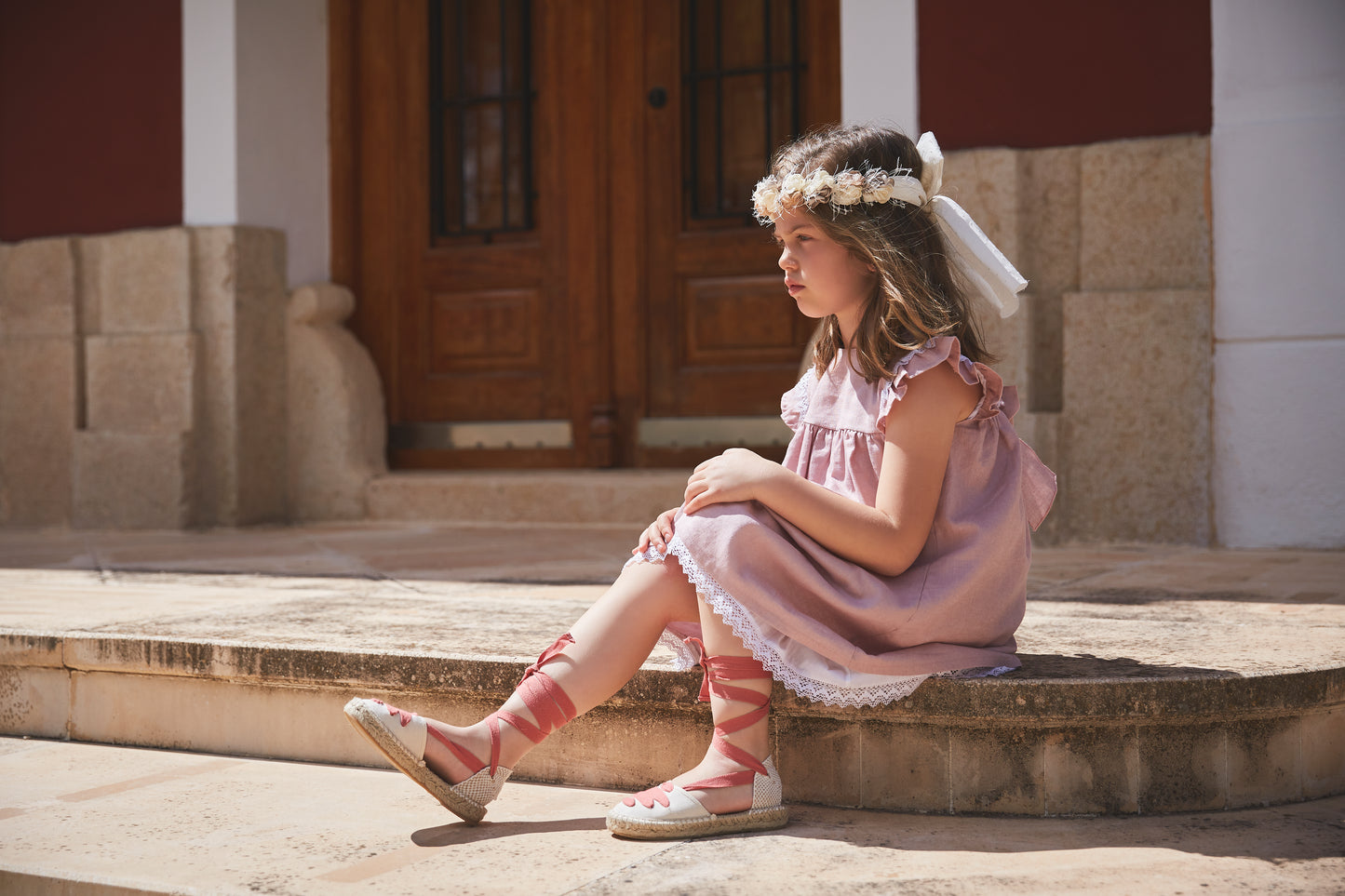 Magia Mauve Flutter Sleeve Dress 90425