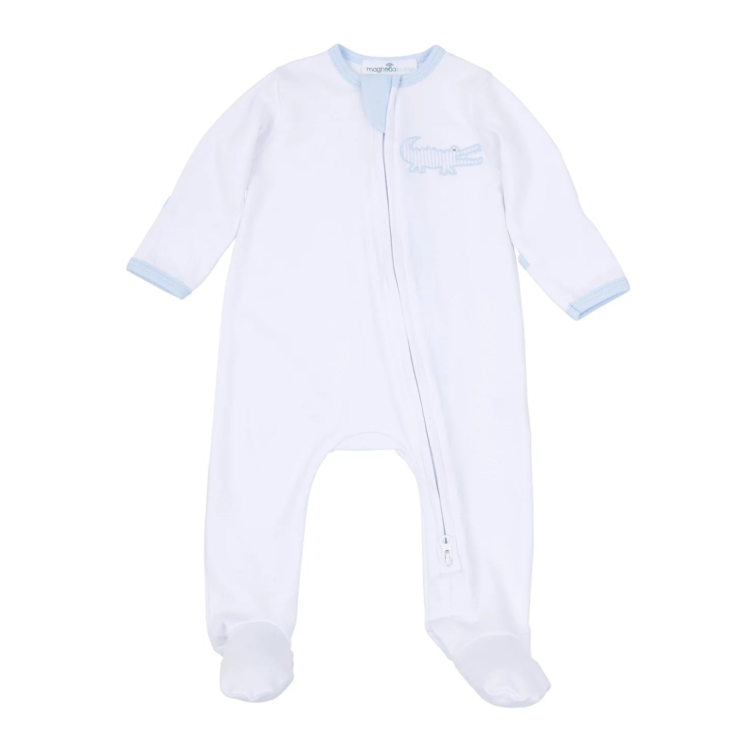 Gator Applique Zip Footie