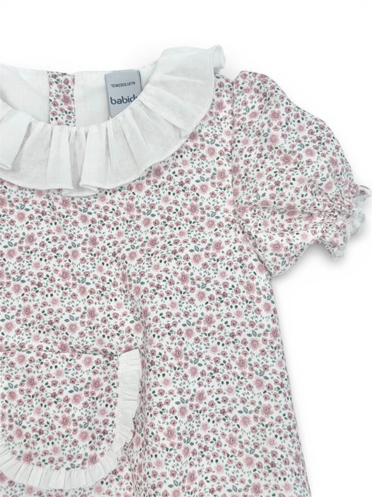 Dusty Rose Flower Romper