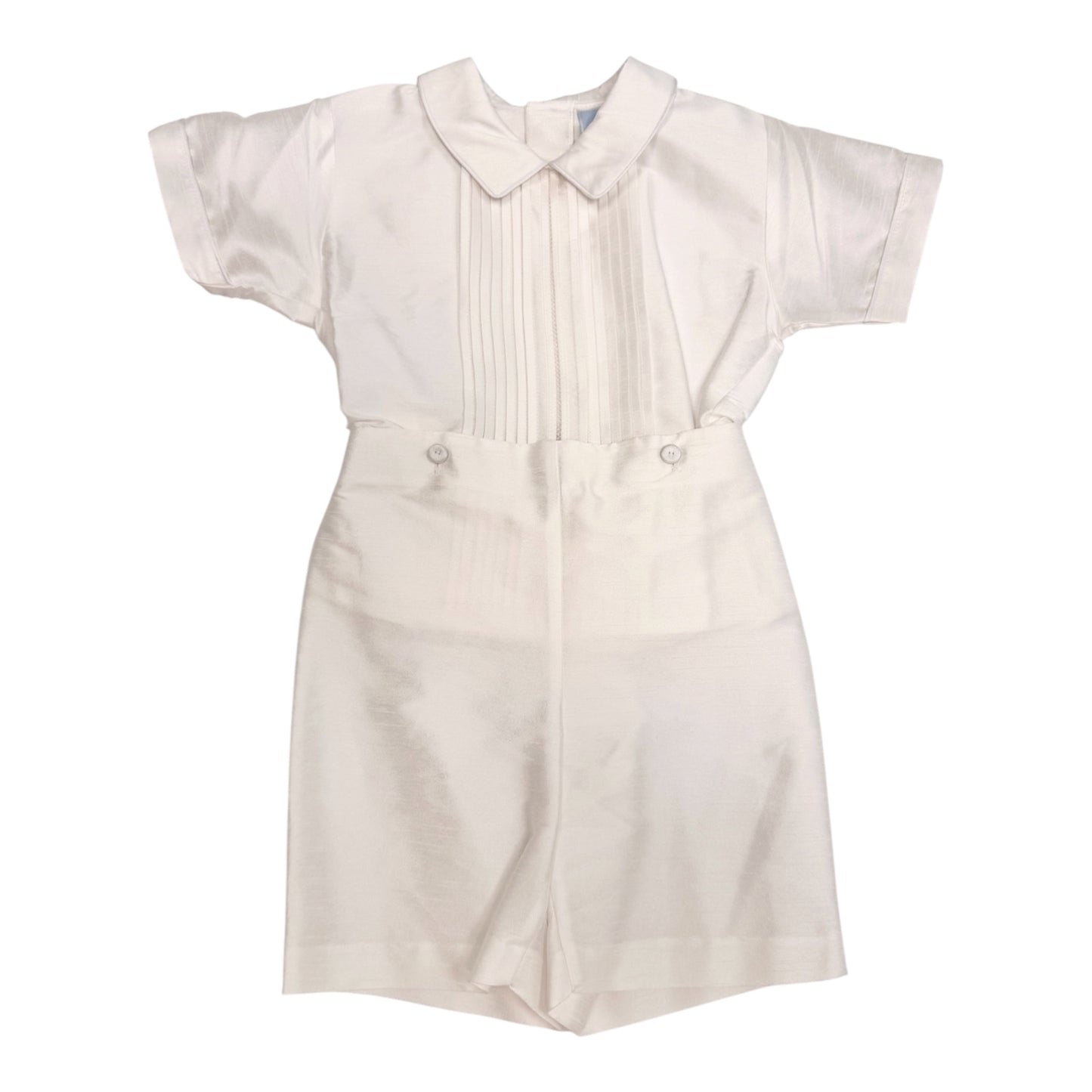 77054 White Two Piece Poly Silk Set Size 4T