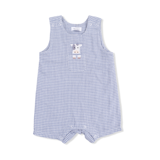 Micro Gingham Blue Blizzard Jon Jon