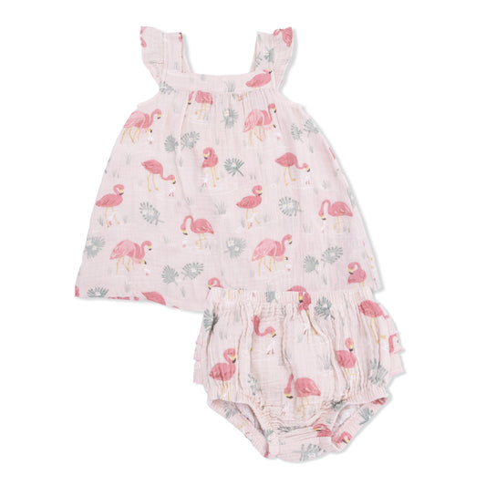 Flamingos Sundress & Bloomer