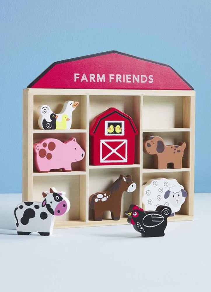 Wood Farm Animal Set
