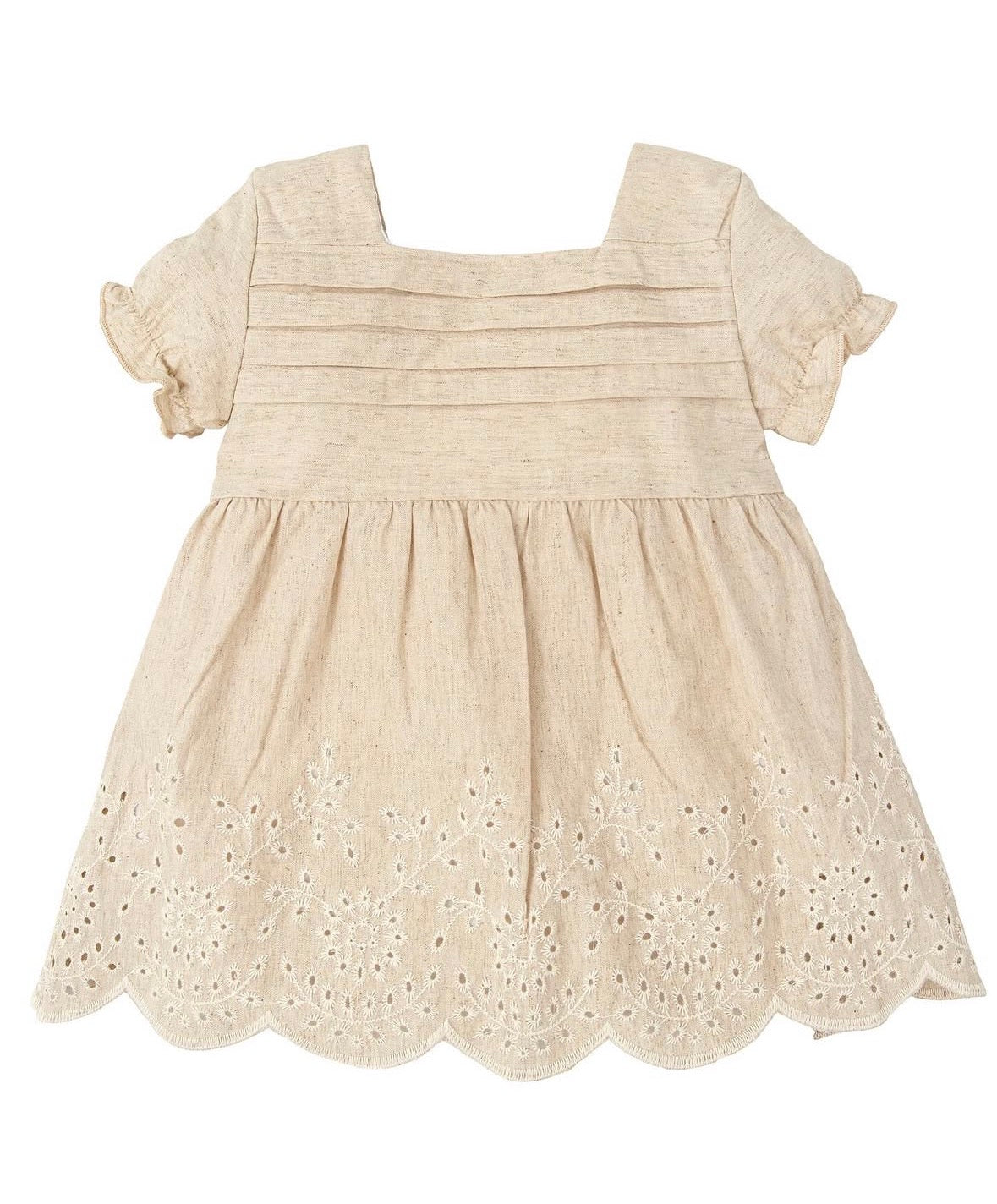 92407 Beige Linen Dress Size 2T