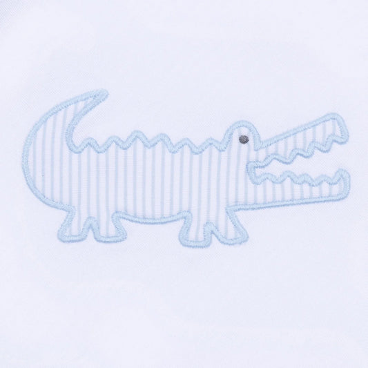 Gator Applique Zip Footie
