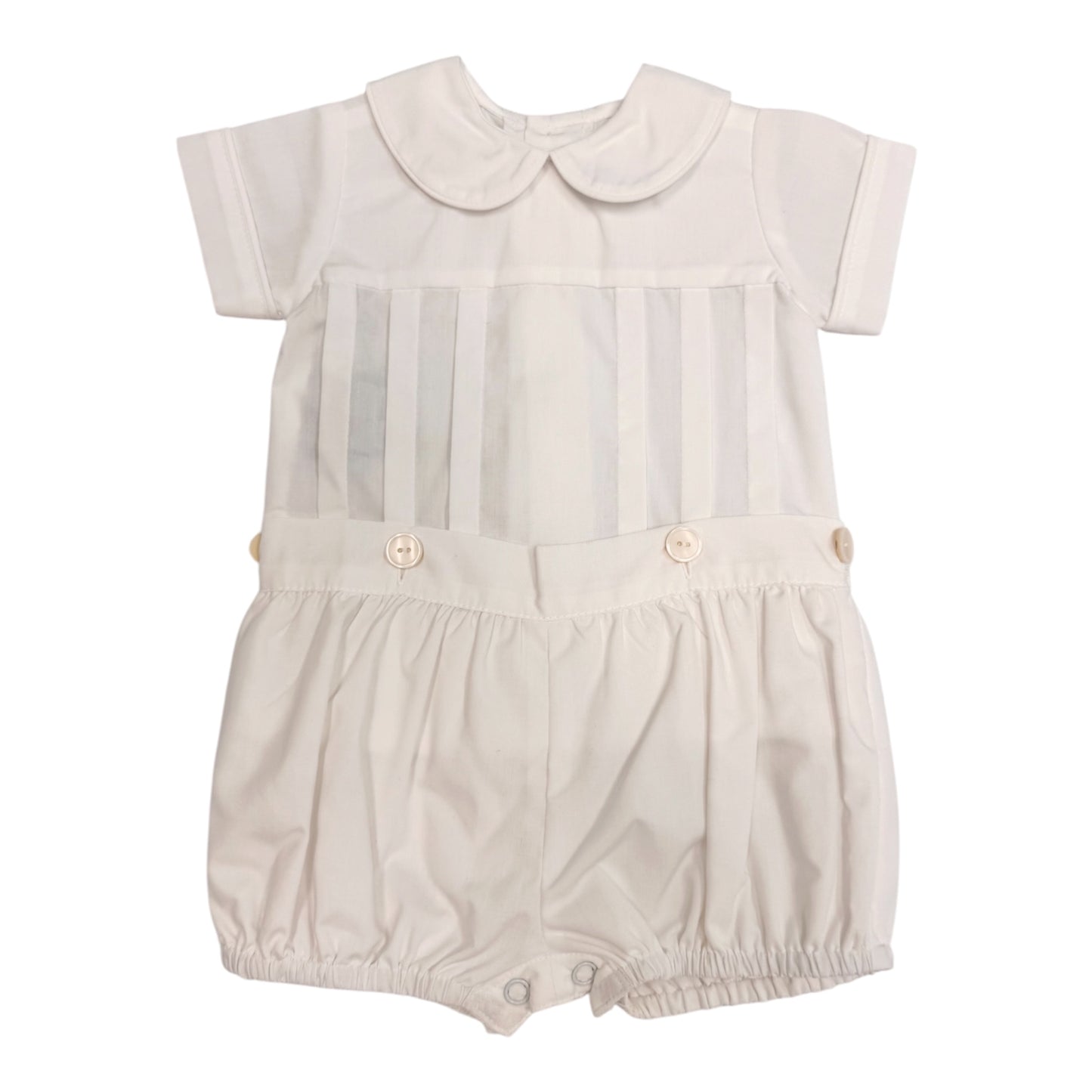 White Cotton Romper Size 3M