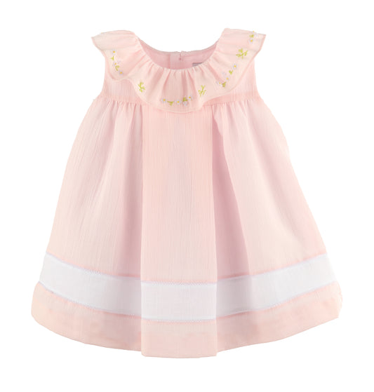 Pink Daisy Chain Ruffle Dress