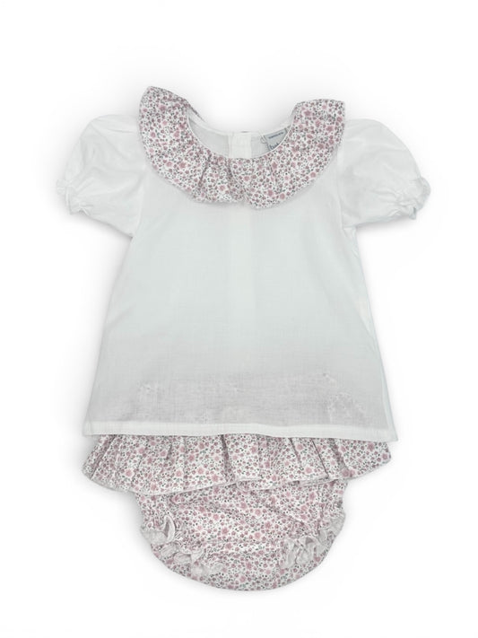 Dusty Rose Flower Bloomer Set