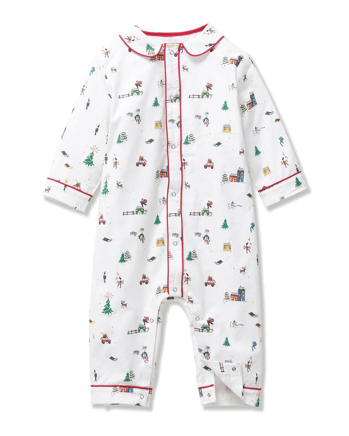 Baby Twill Cambridge Romper Holiday Town