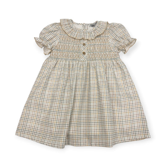 Atardecer Plaid Smocked Dress 98635