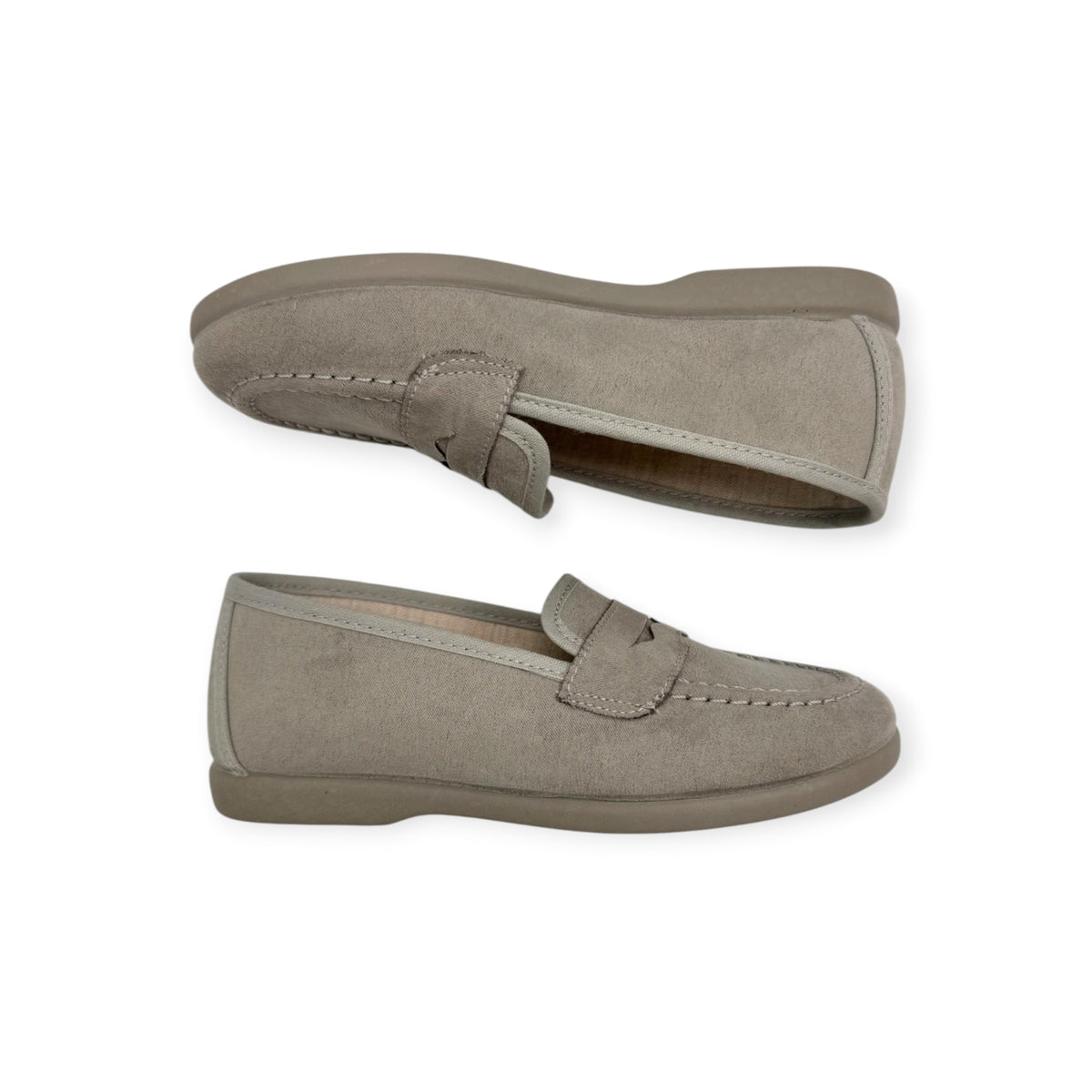 Pearl Grey Suede Loafer 1135-02