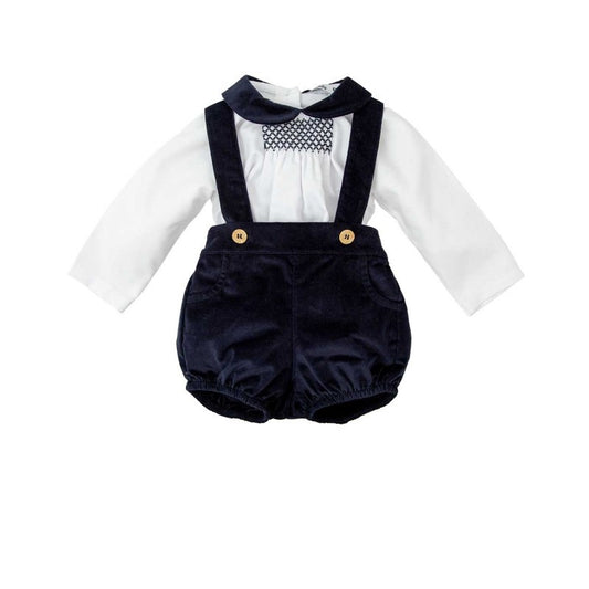 42661 Navy Velvet Jumper Set