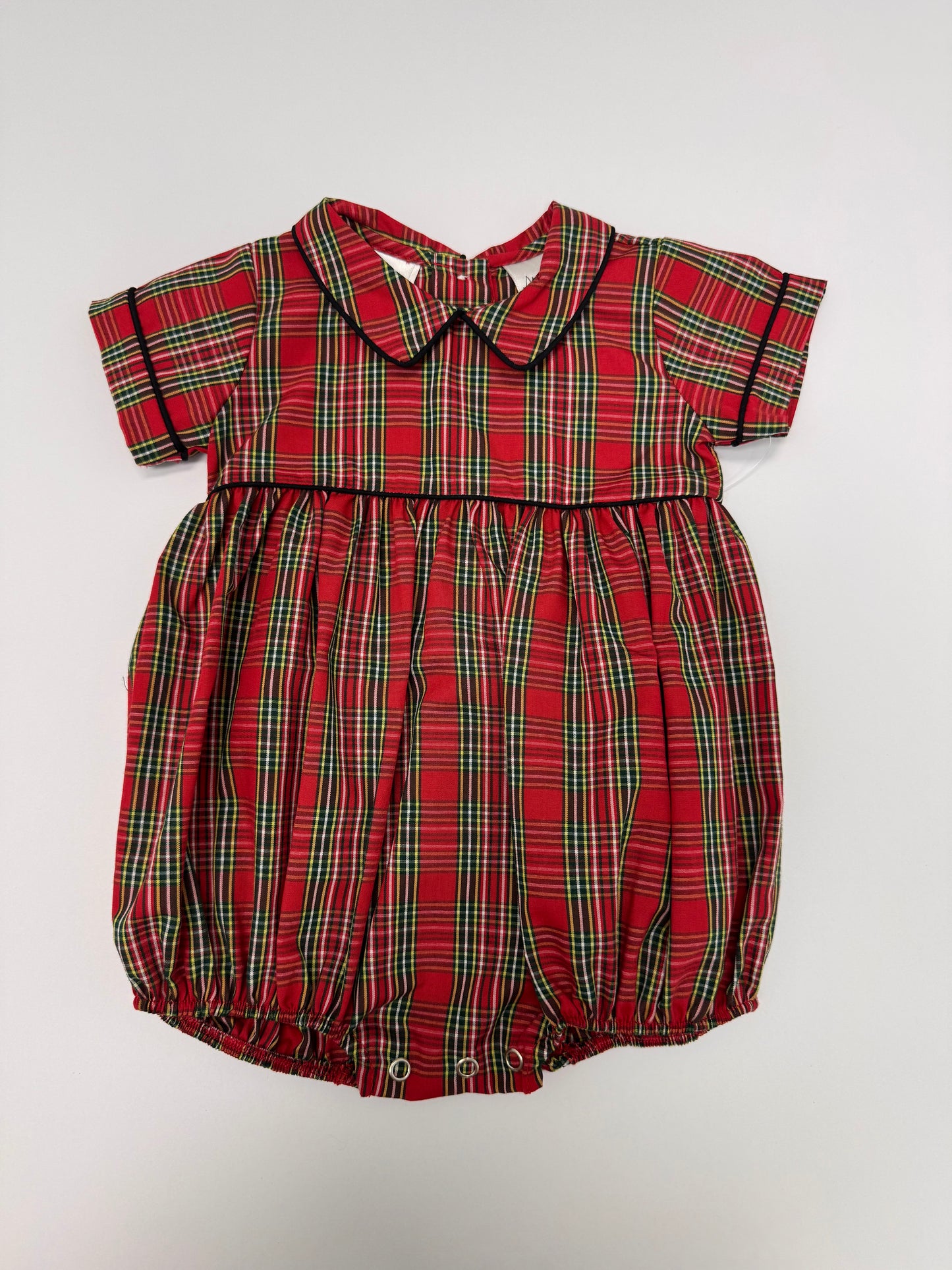 F00824-3 Red Plaid Romper