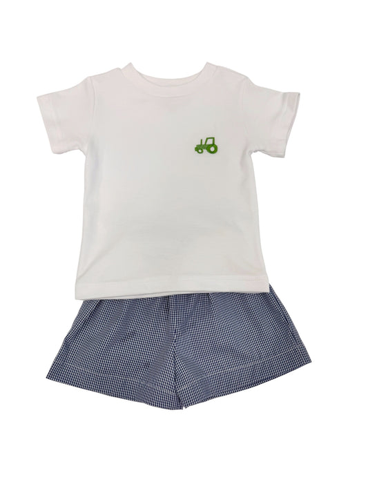 The Little Gingham Patch Emb Shorts Set