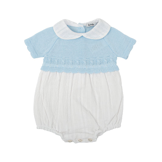Cariño Blue Knit Romper 32322