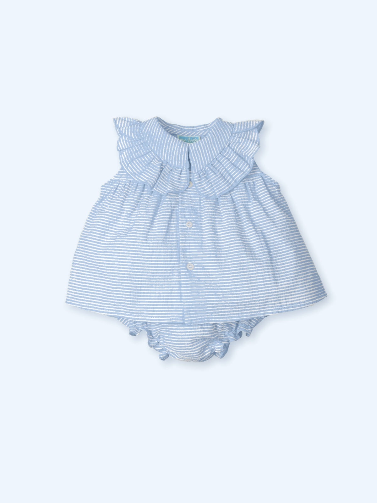 Blue Stripe Bloomer Set 0118