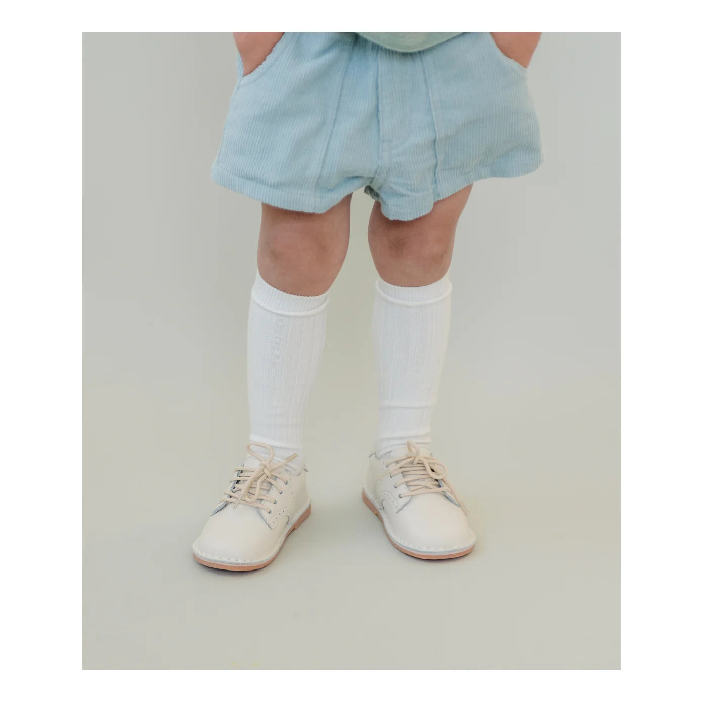 Cream Leather Saddle Shoe