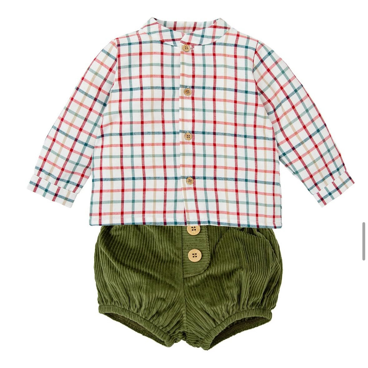 40662 Red Green Plaid Bloomer Set