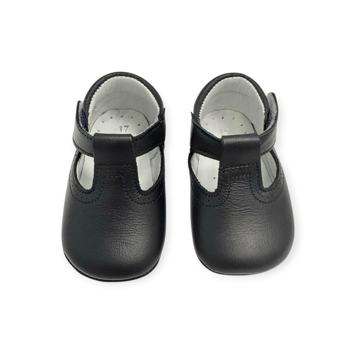 Navy Leather T-Strap 1007
