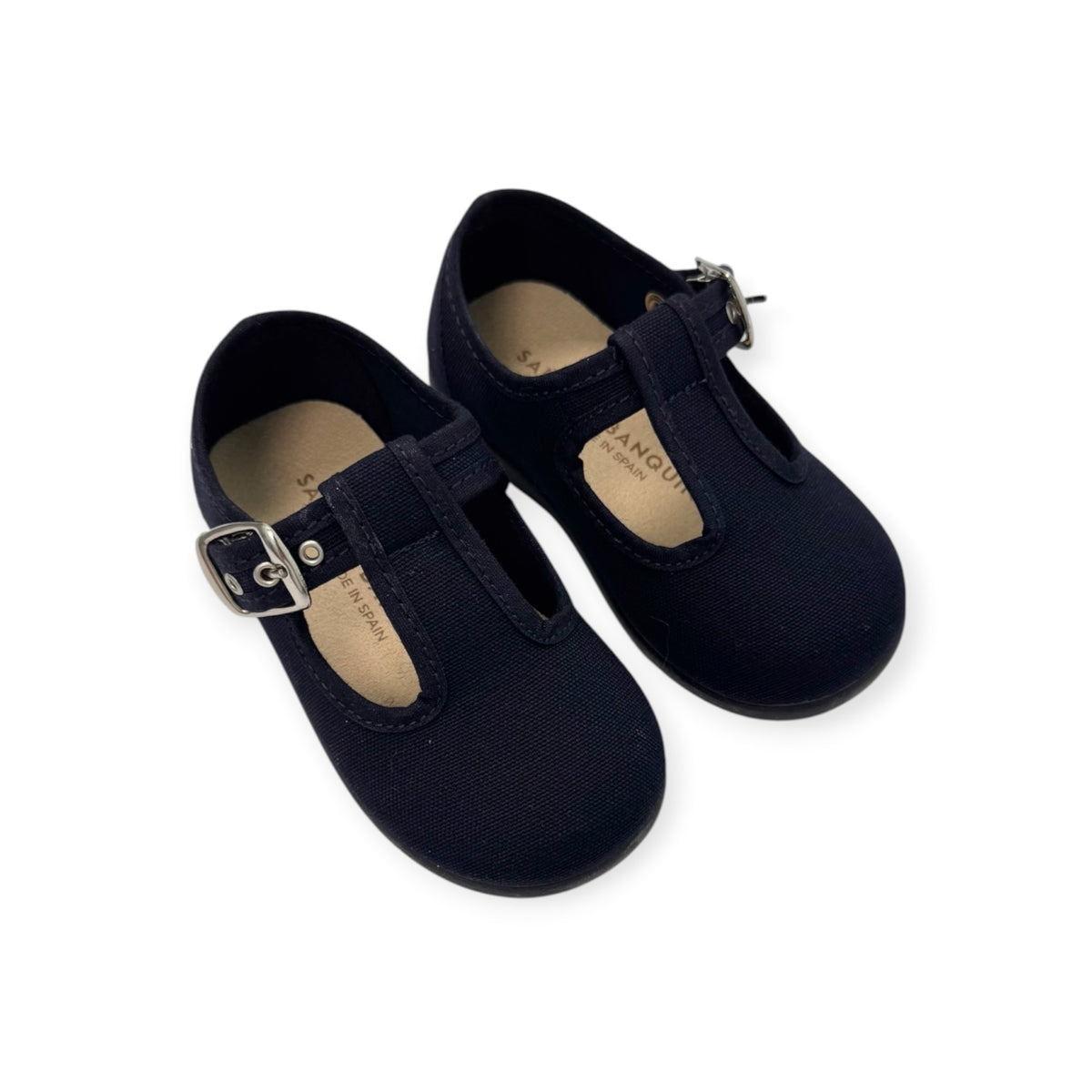 Navy Canvas T-Strap 1136-01