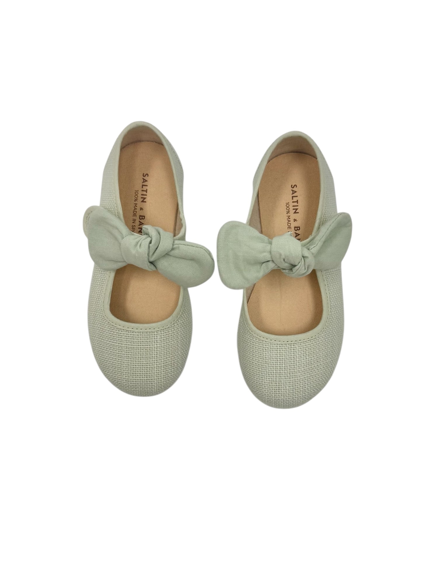 Pastel Green Linen Mary Jane 1208-09