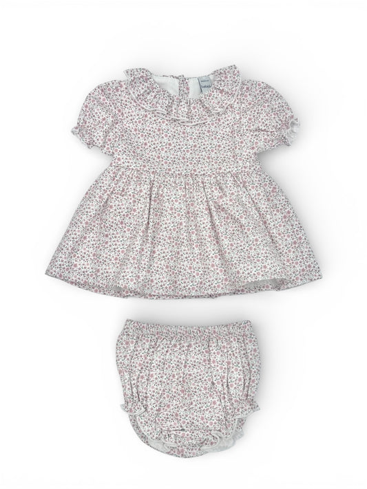 Dusty Rose Flower Print Dress Bloomers