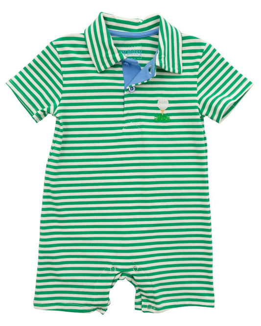 Green Golf Polo Romper