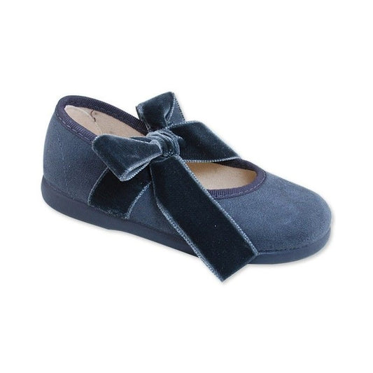 1174-02 Grey Bow Mary Jane