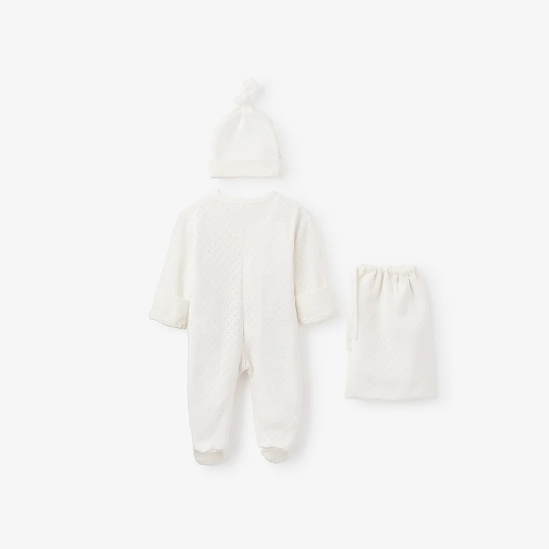 Organic Cotton Pointelle Layette 2 Pc Gift Set