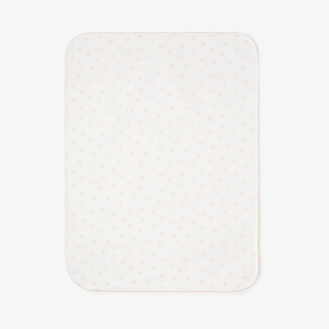 Pink Bow Print Organic Double Layer Swaddle Blanket