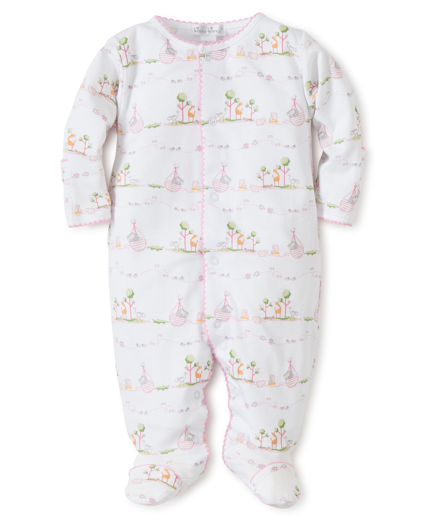 F1635304P - Noah's Print Footie - Pink