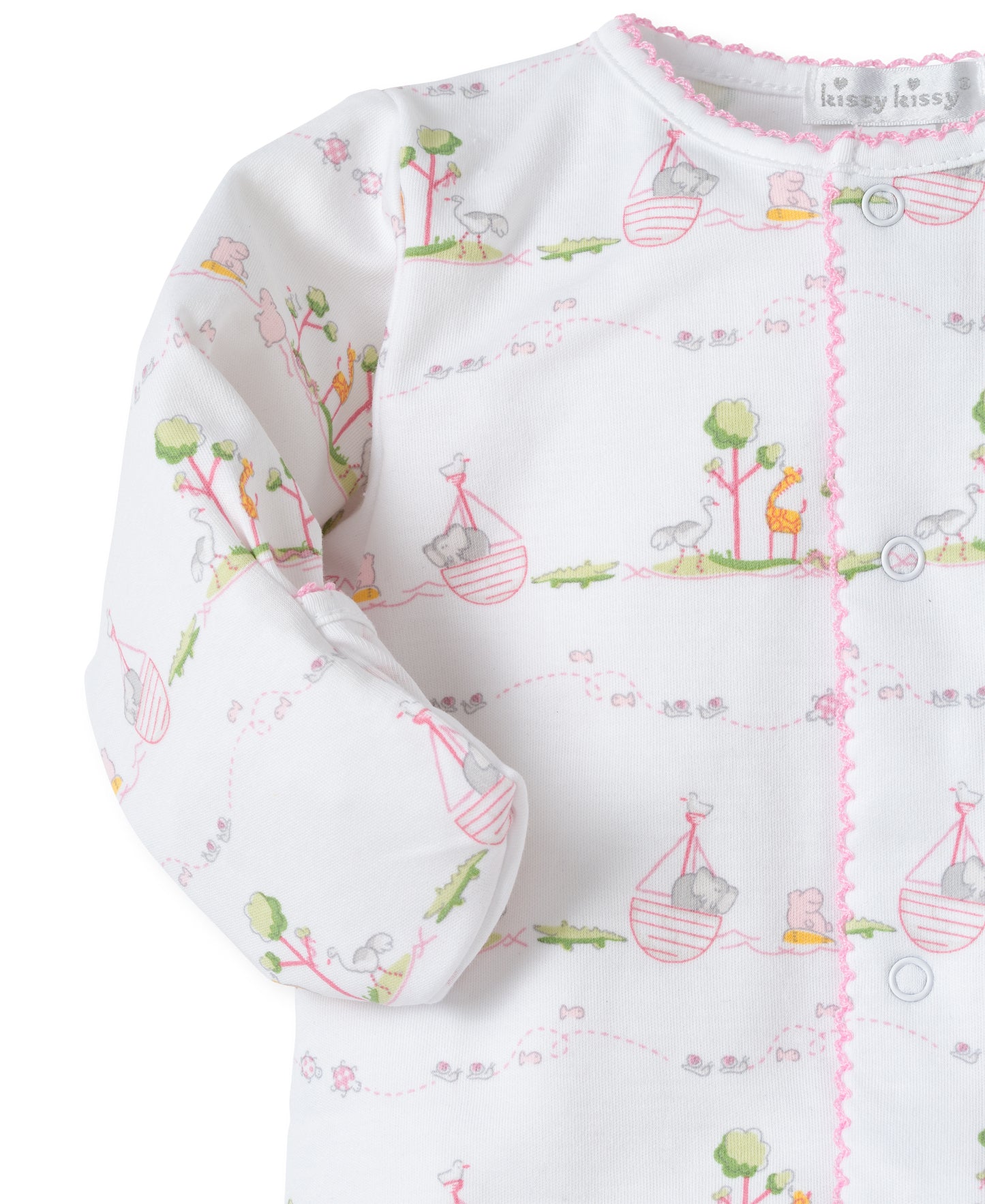 F1635304P - Noah's Print Footie - Pink