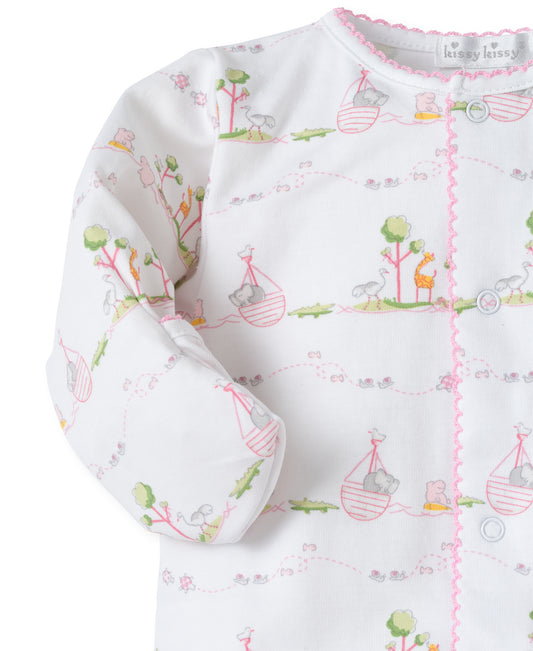 F1635304P - Noah's Print Footie - Pink