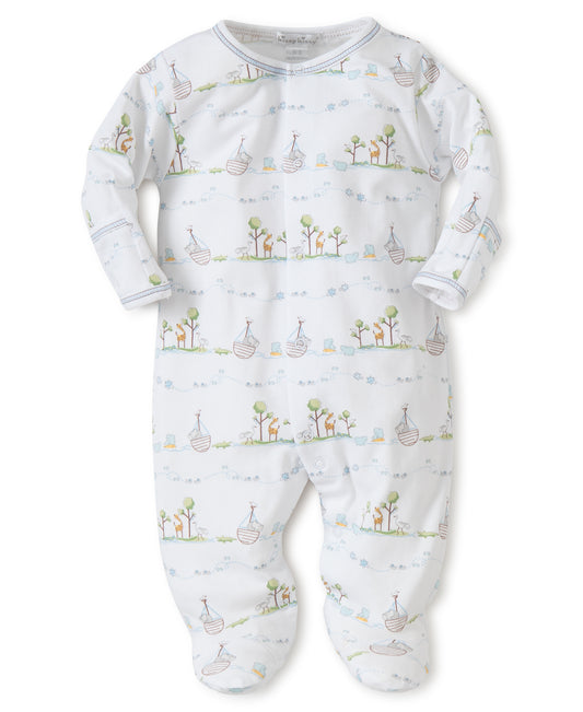 Light Blue Noah's Print Footie