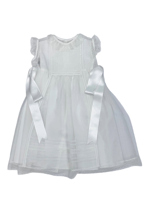 White Organza Mantilla Dress 450