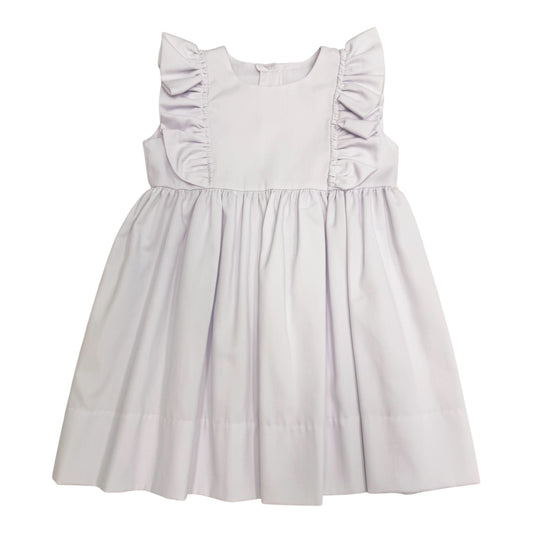 White Pique Flutter Sleeve Dress
