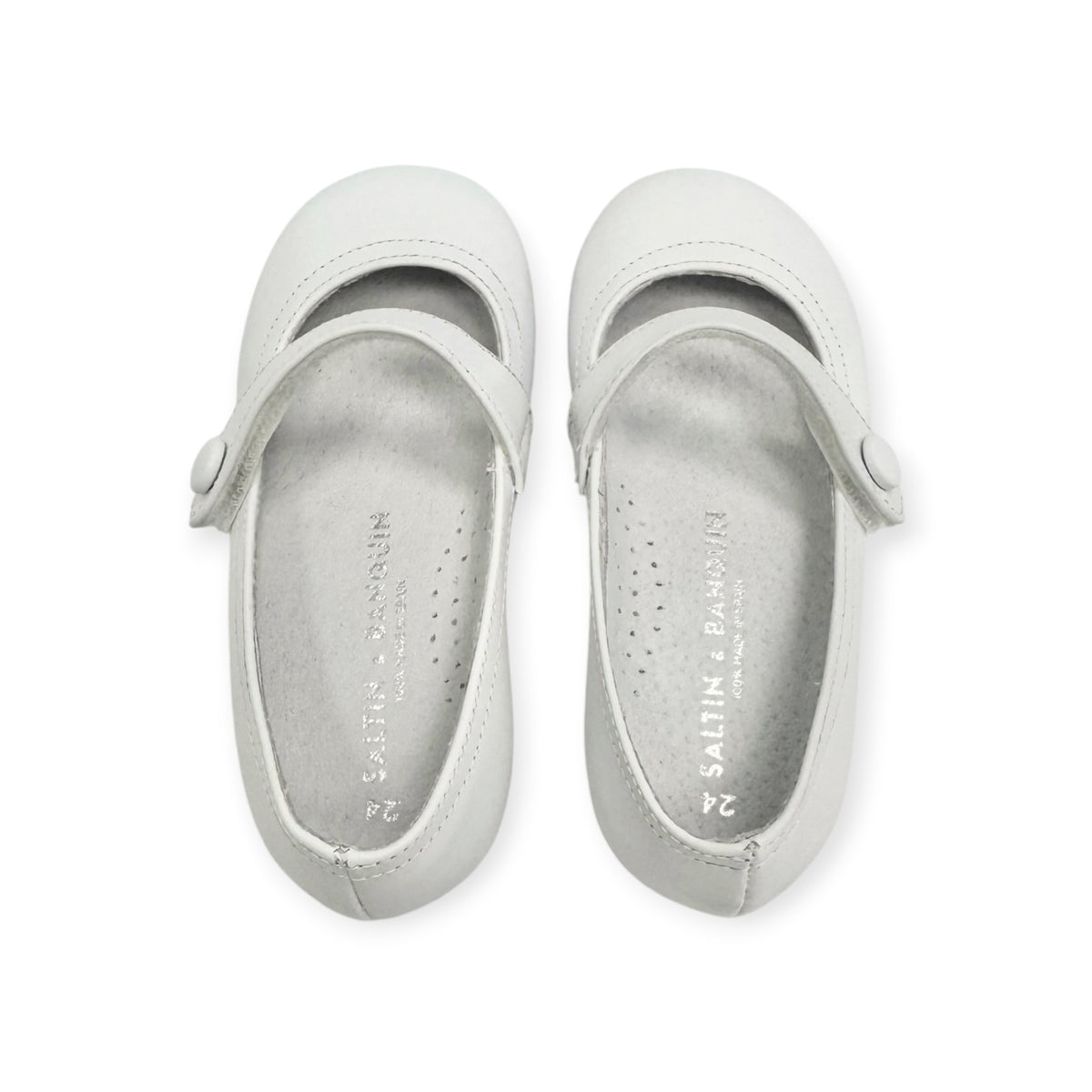 White Leather Mary Jane SB1030