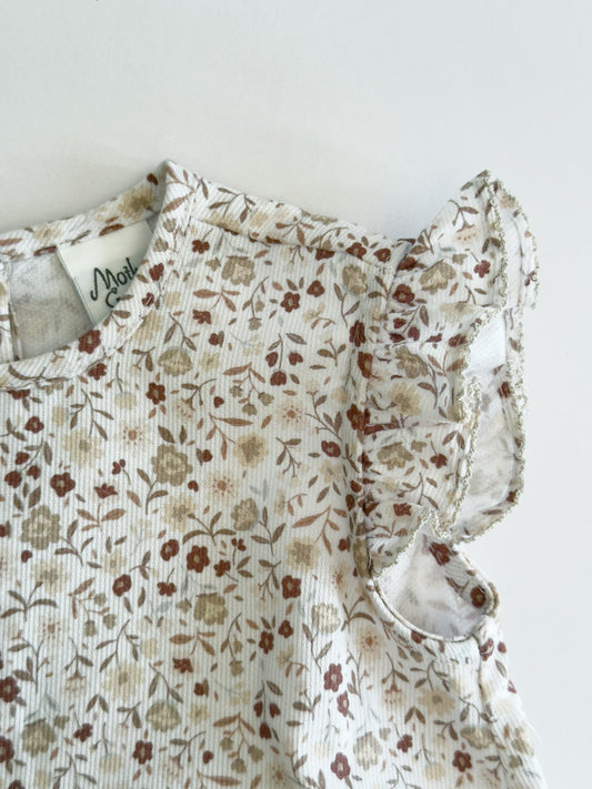 Taupe Flowers Bloomer Set