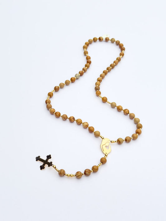 Caramel Glass Rosary