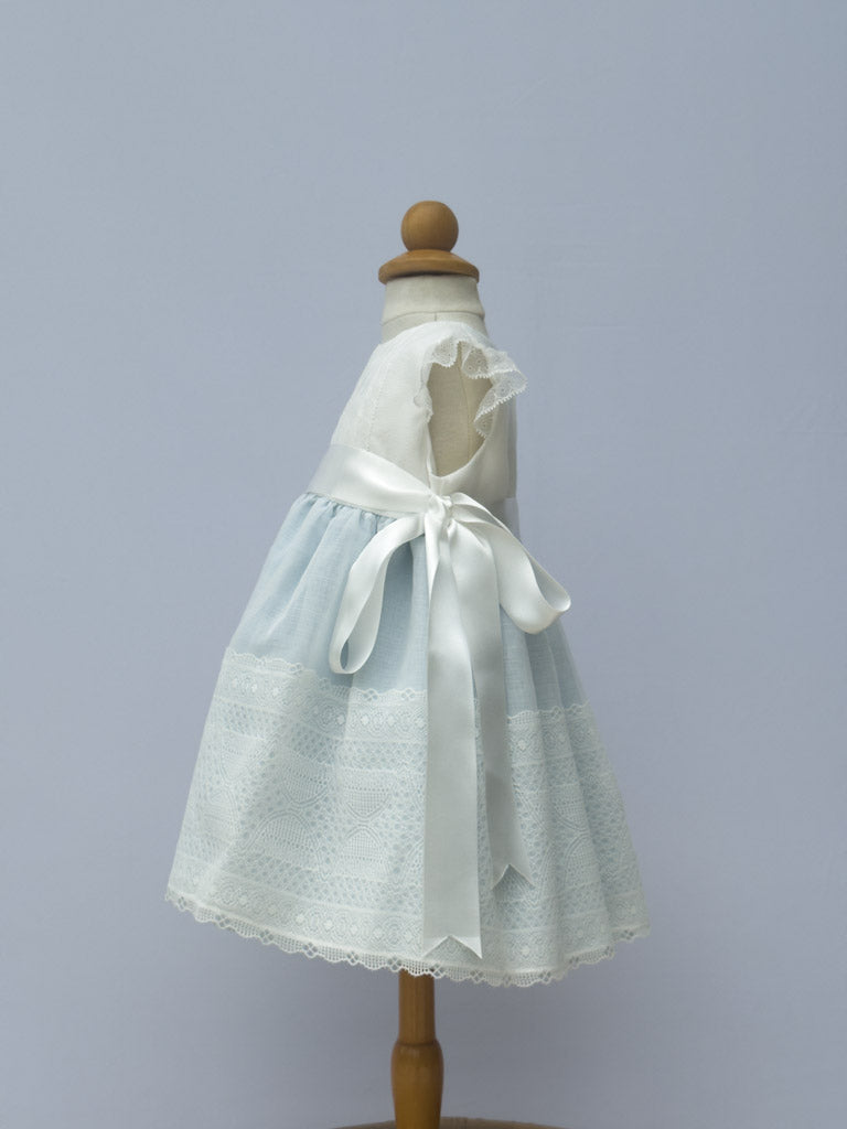 Batista Inglesa Dress White Blue 450