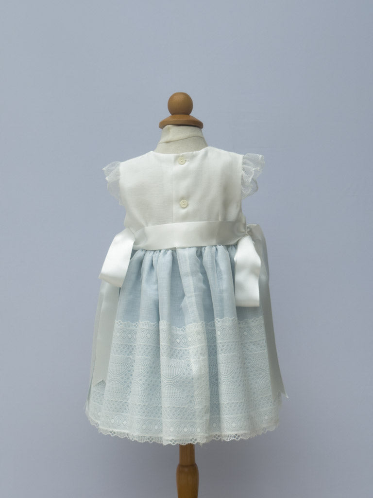 Batista Inglesa Dress White Blue 450