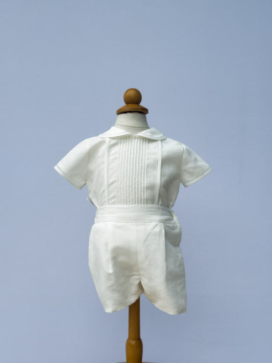Beige Linen Boys Set 464