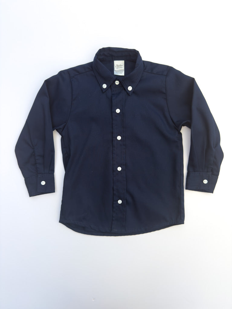 FH15-25-3 Navy Pique Button Down