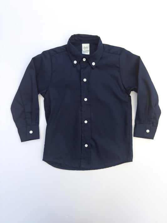 FH15-25-3 Navy Pique Button Down