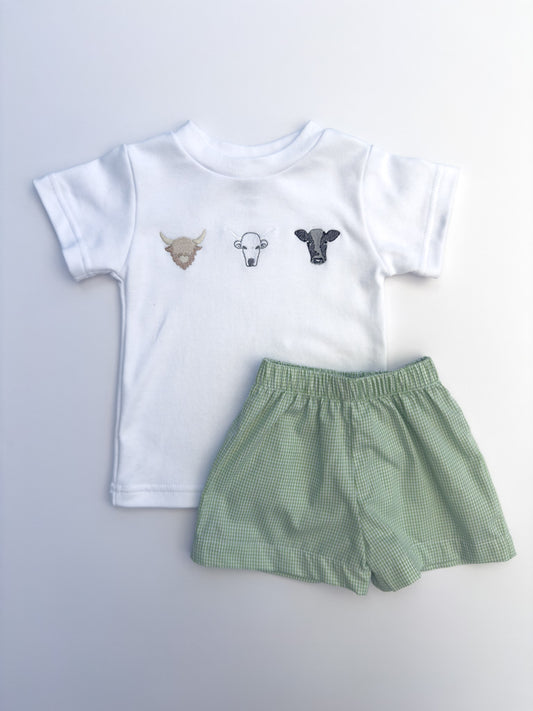 FH11-25-2 Cows Shorts Set