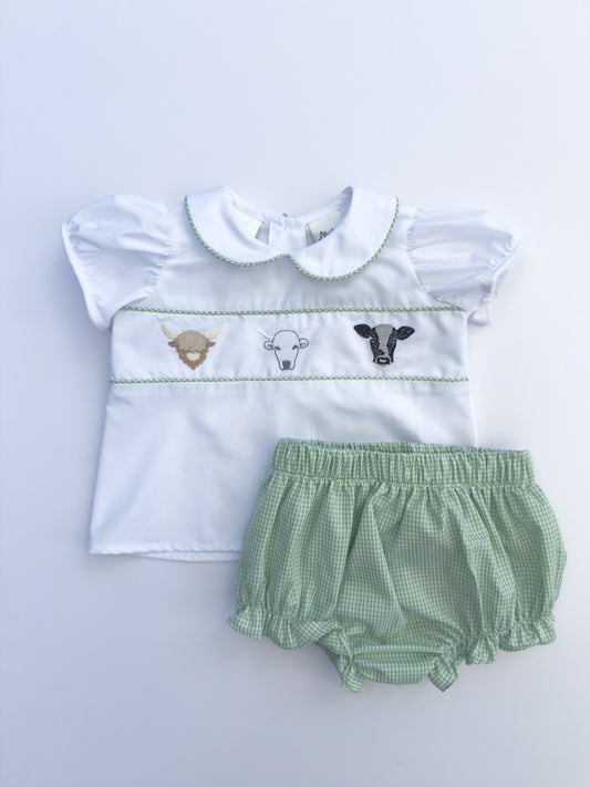 FH11-25-3 Cows Bloomers Set