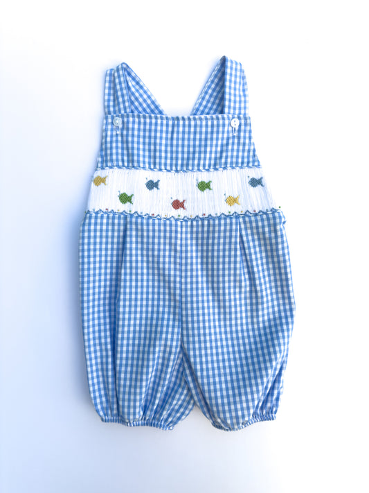 SS2124-3 Fish Smocked Romper 3M