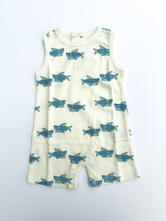 4551 Sharks Sleeveless Playsuit